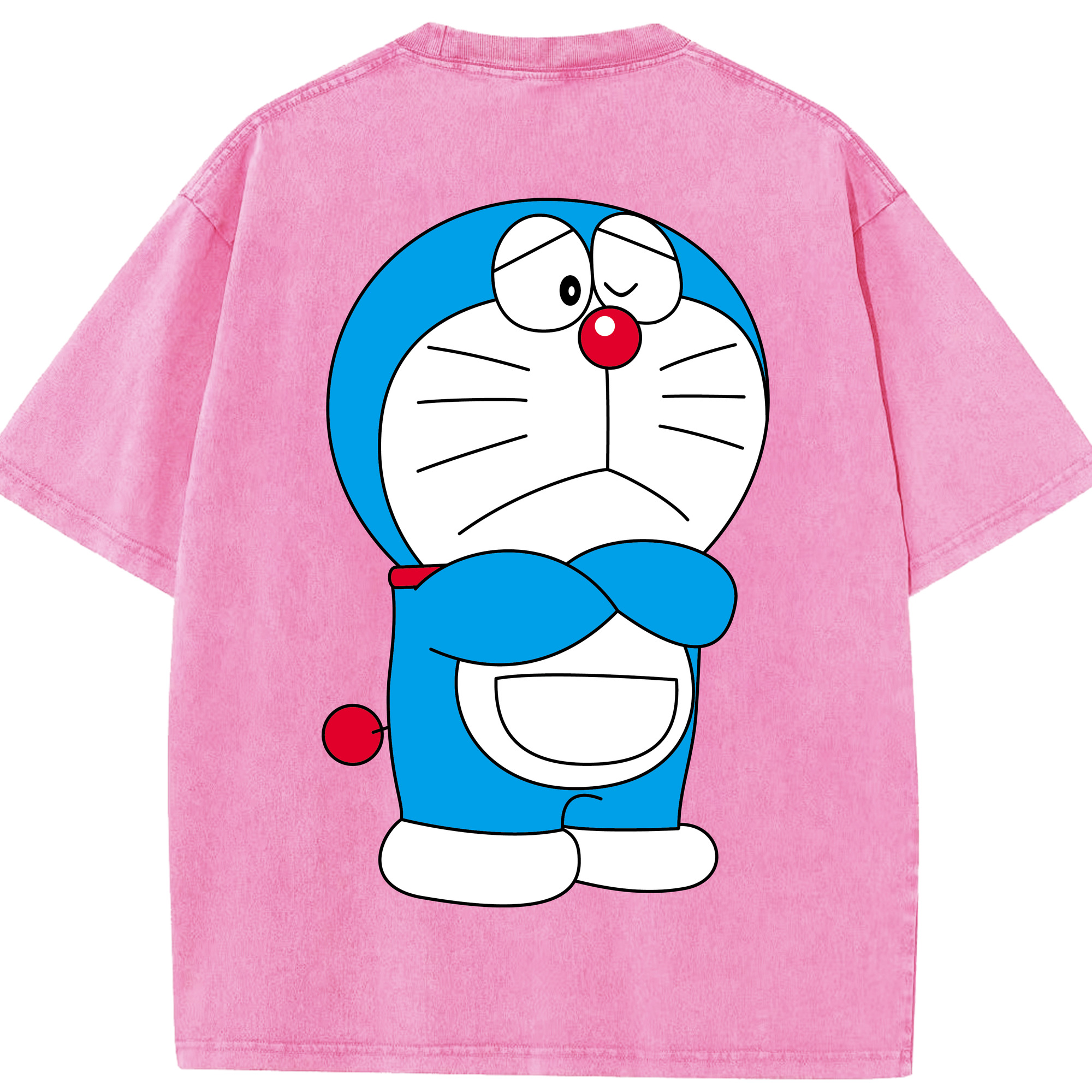 （画像用） ドラえもん Doraemon 綿100% ヴィンテージ風 半袖Tシャツ（背面プリント）